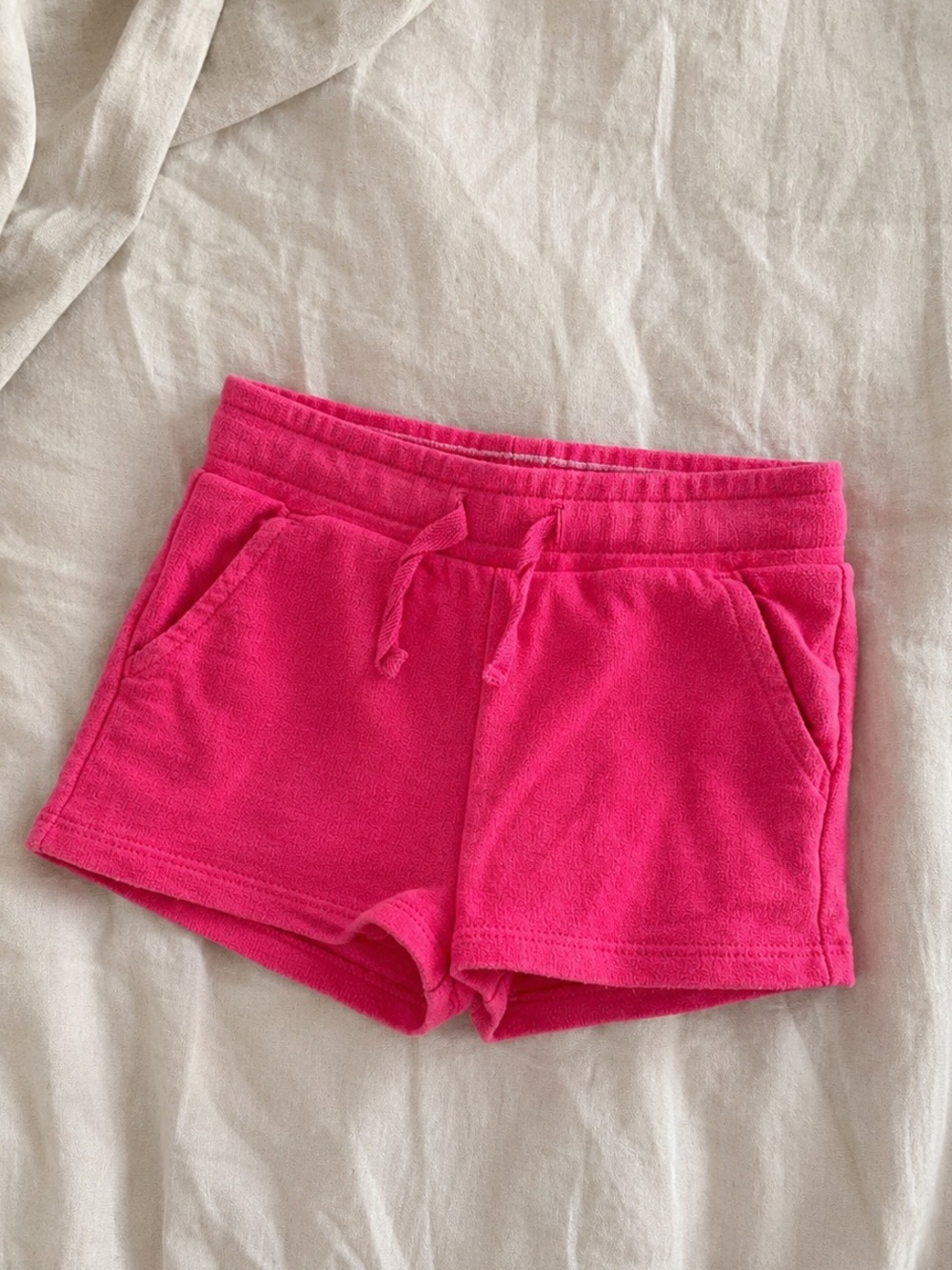 🐻 5/$15 Cat & Jack Bright Pink Terry Drawstring Shorts 12 months